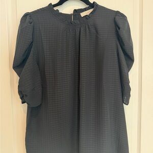 NWOT LOFT Elegant Black Puff Sleeve Top Medium